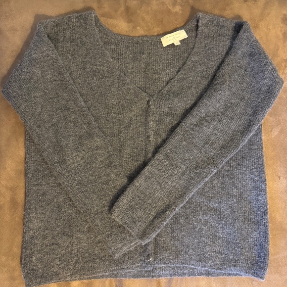 Sezane Barry Cardigan Charcoal Grey - Picture 3 of 8